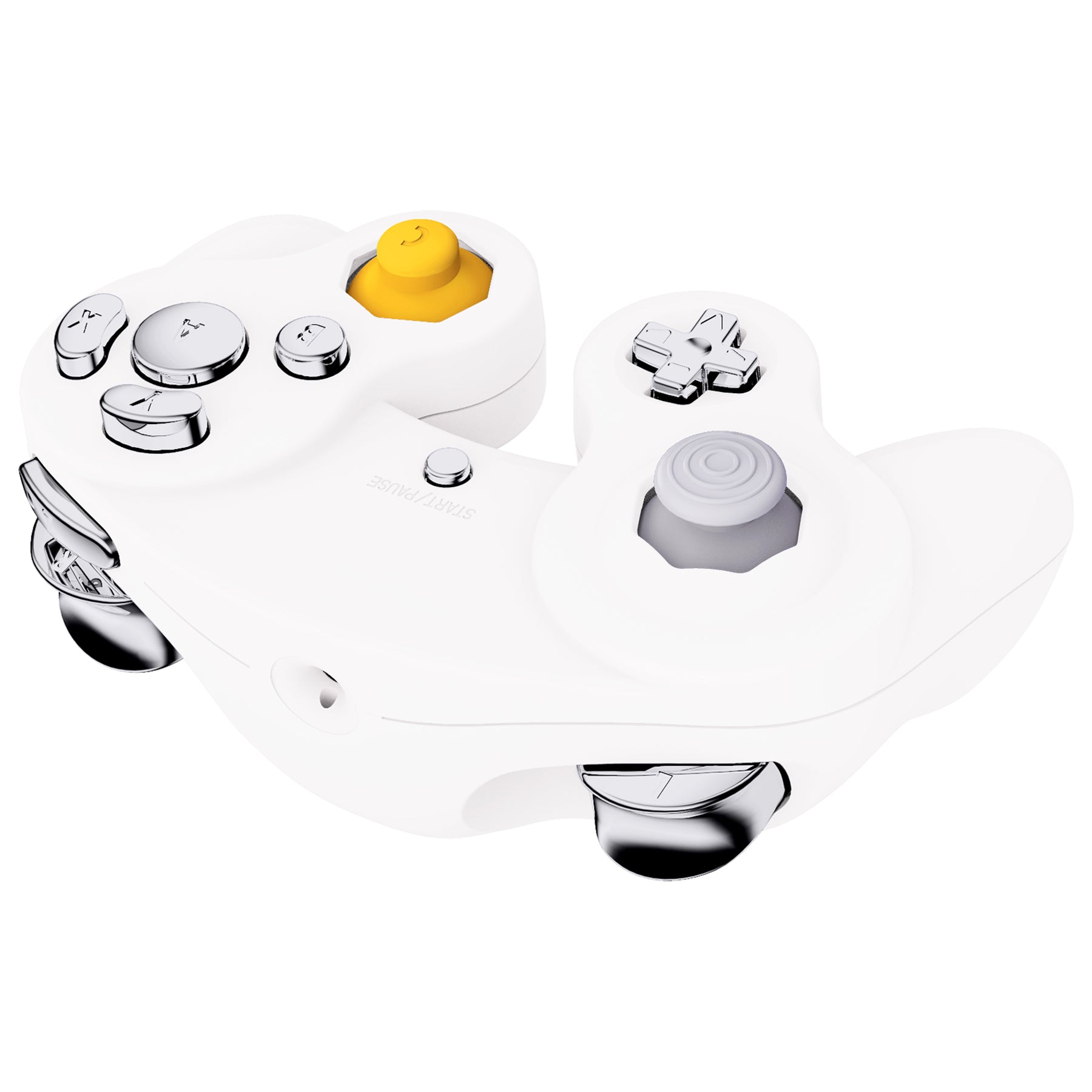 eXtremeRate DIY Replacement Full Set Buttons & Thumbsticks for Nintendo GameCube Controller (NGC) - Chrome Silver | Upgrade Your Gaming Experience for Competitive Play & Retro Gaming