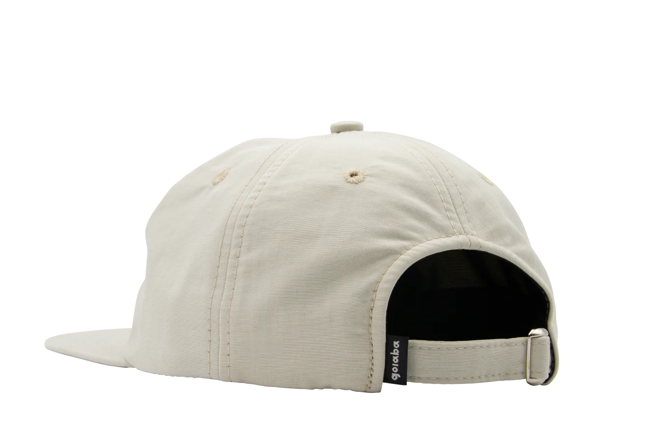 Goiaba E.C 6 Panel Nylon Hat for Men & Women - Lightweight Beige Baseball Cap for Outdoor Activities, Running, Hiking, and Travel