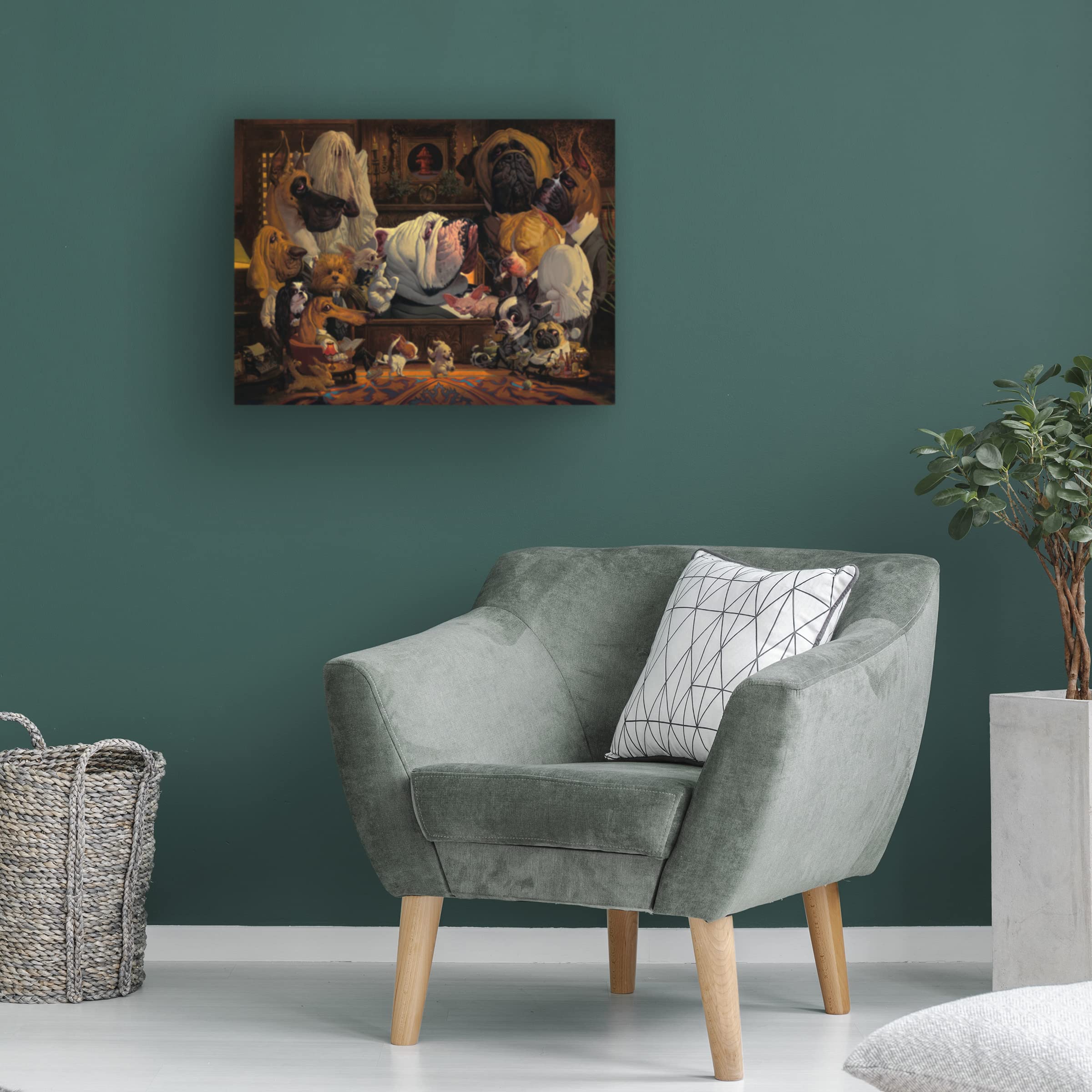 Trademark Fine Art 'DogFather' Canvas Print by Thomas Fluharty - Premium Wall Decor for Living Room, Office & Gifts