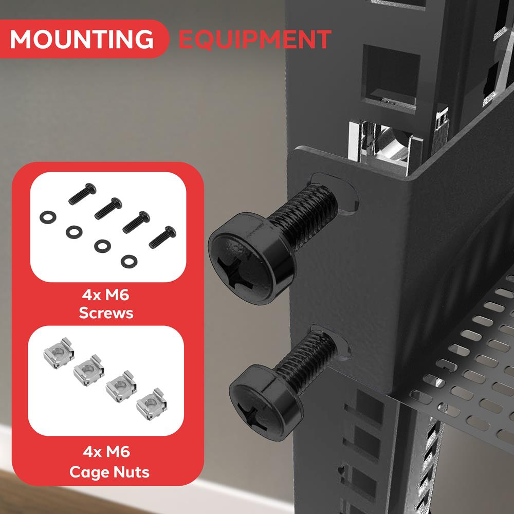 1U Server Rack Shelf Mount Tray - Heavy Duty Steel Network Equipment Rack Shelf for Data Center, Home & Office Server Installation - Perfect for Routers, Switches & NAS Storage Organization