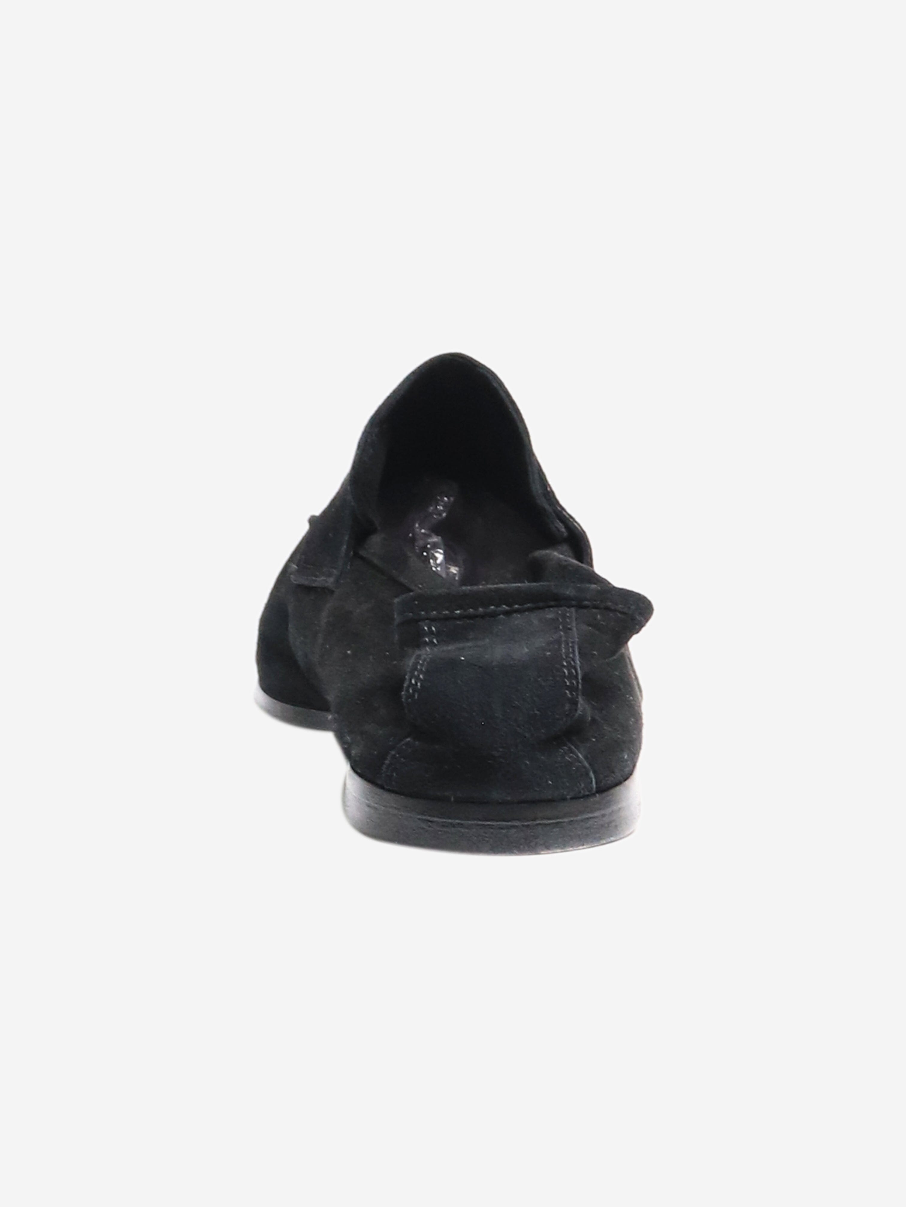Black Suede Loafers for Women - Comfortable Slip-On Shoes EU Size 37 (US 7) - Perfect for Office, Casual Wear & Travel