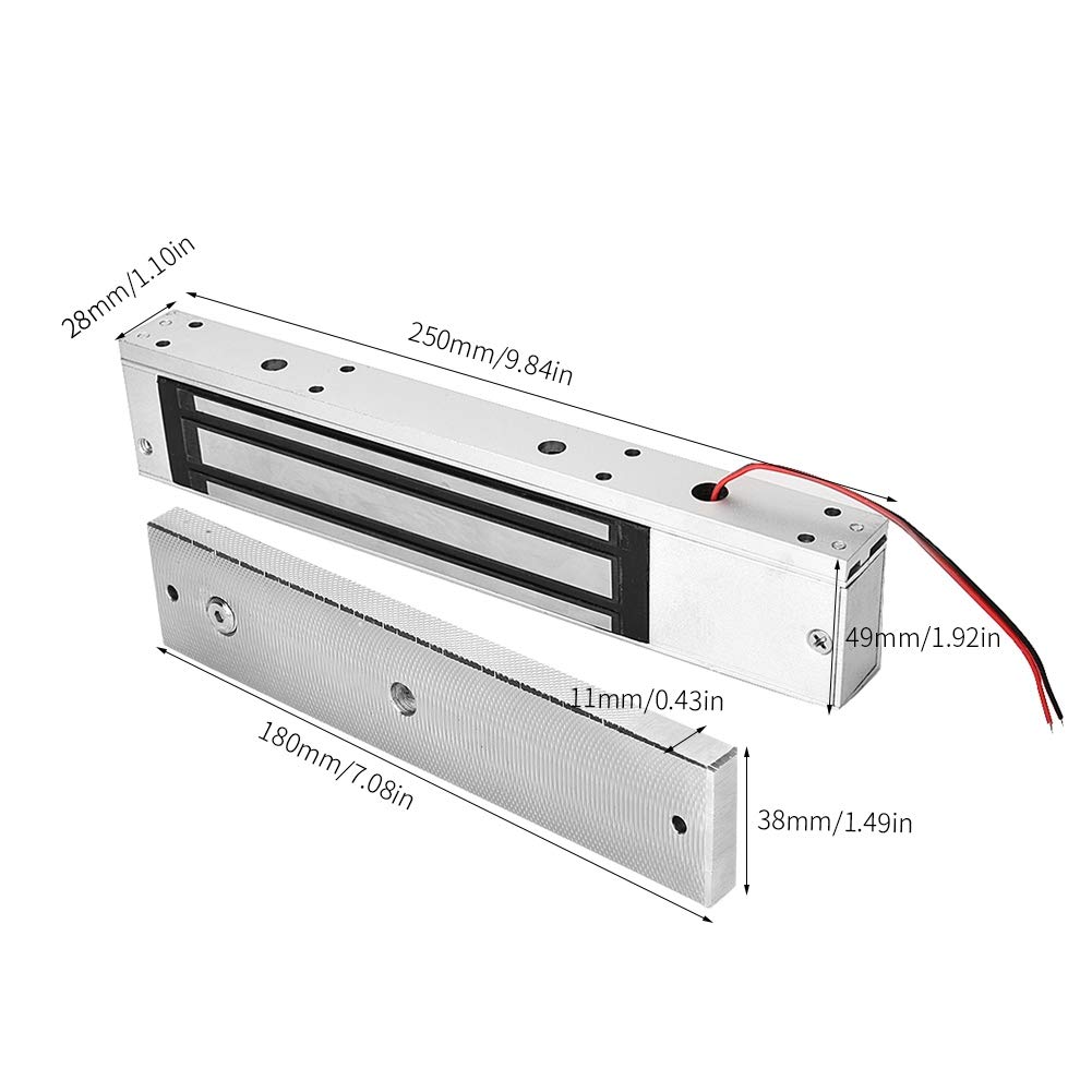 618lbs Heavy Duty 12V Electromagnetic Lock Kit - Single Door Security System with LED Light for Wooden & Metal Doors | Ideal for Home, Office & Commercial Entrance Security