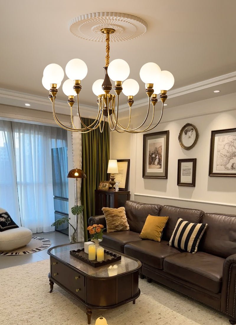 Helena Curve Chandelier - Modern Crystal Ceiling Light Fixture for Dining Room, Living Room & Bedroom | Elegant Home Decor Lighting