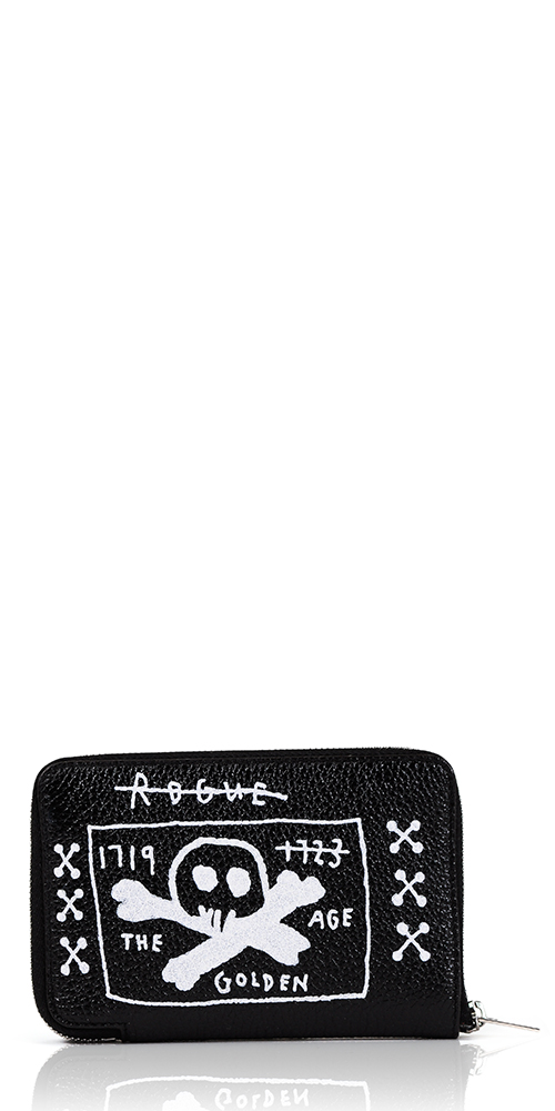 Hand Painted Zip Wallet for Women - Genuine Leather RFID Blocking Wallet with Zipper Closure - Perfect for Travel, Shopping, and Everyday Use