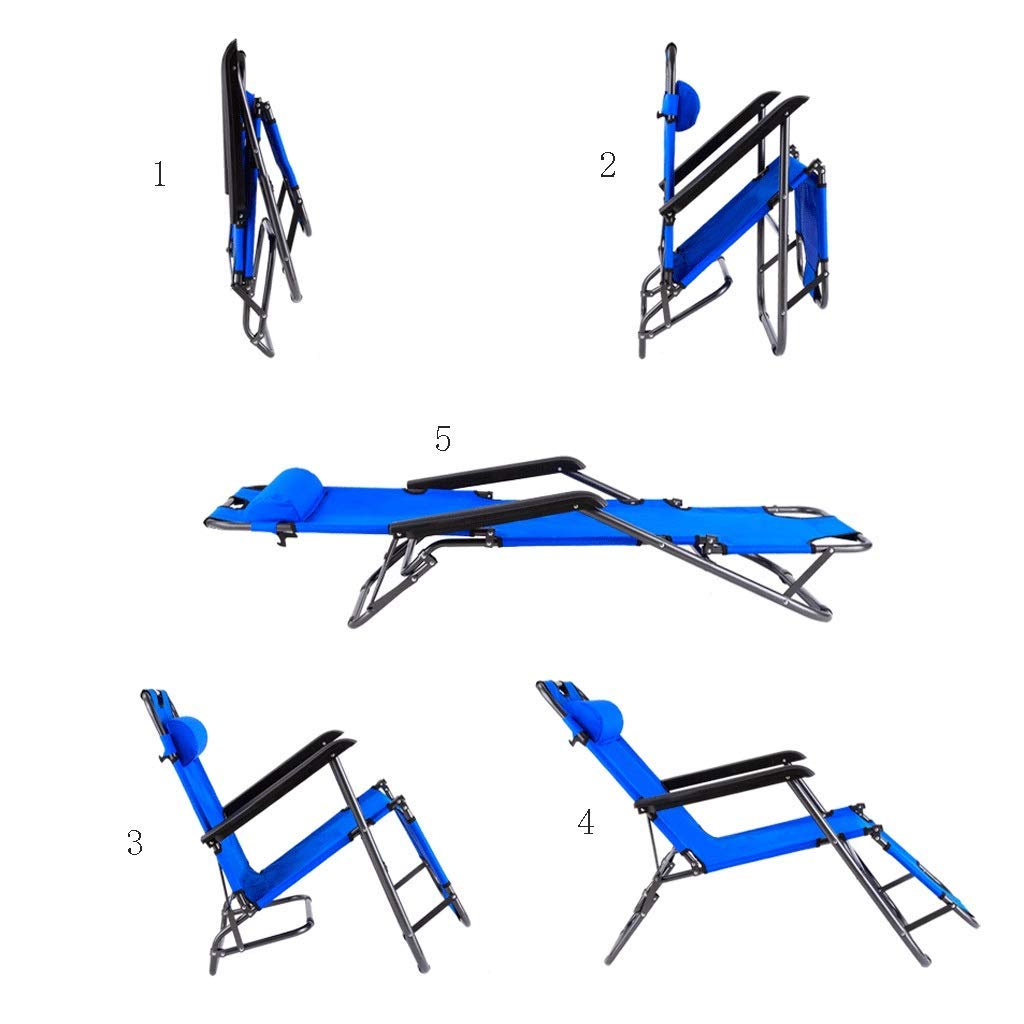Portable Folding Lounge Chair & Camping Bed - 600D Oxford Cloth, Reinforced Metal Frame, 180cm Length - Perfect for Outdoor Relaxation, Beach, Picnics & Backyard Camping