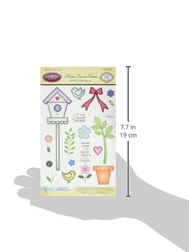 Justrite Clear Stamp Set 4x6 Inch - Home Tweet Home - Perfect for Scrapbooking, Card Making & DIY Crafts
