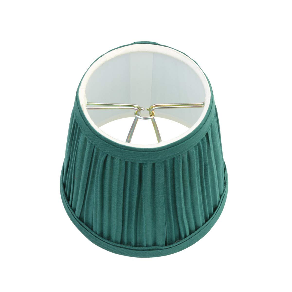 4 Inch Tall Green Pleated Lamp Shade for Table Lamps - Replacement Shade by Renovators Supply - Perfect for Home Office, Bedroom & Living Room Decor