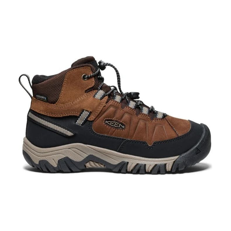 KEEN TARGHEE IV MID WATERPROOF Hiking Boots for Kids - Outdoor Adventure Shoes for Boys & Girls - Waterproof & Durable for Trail Walking, Camping, and School Activities