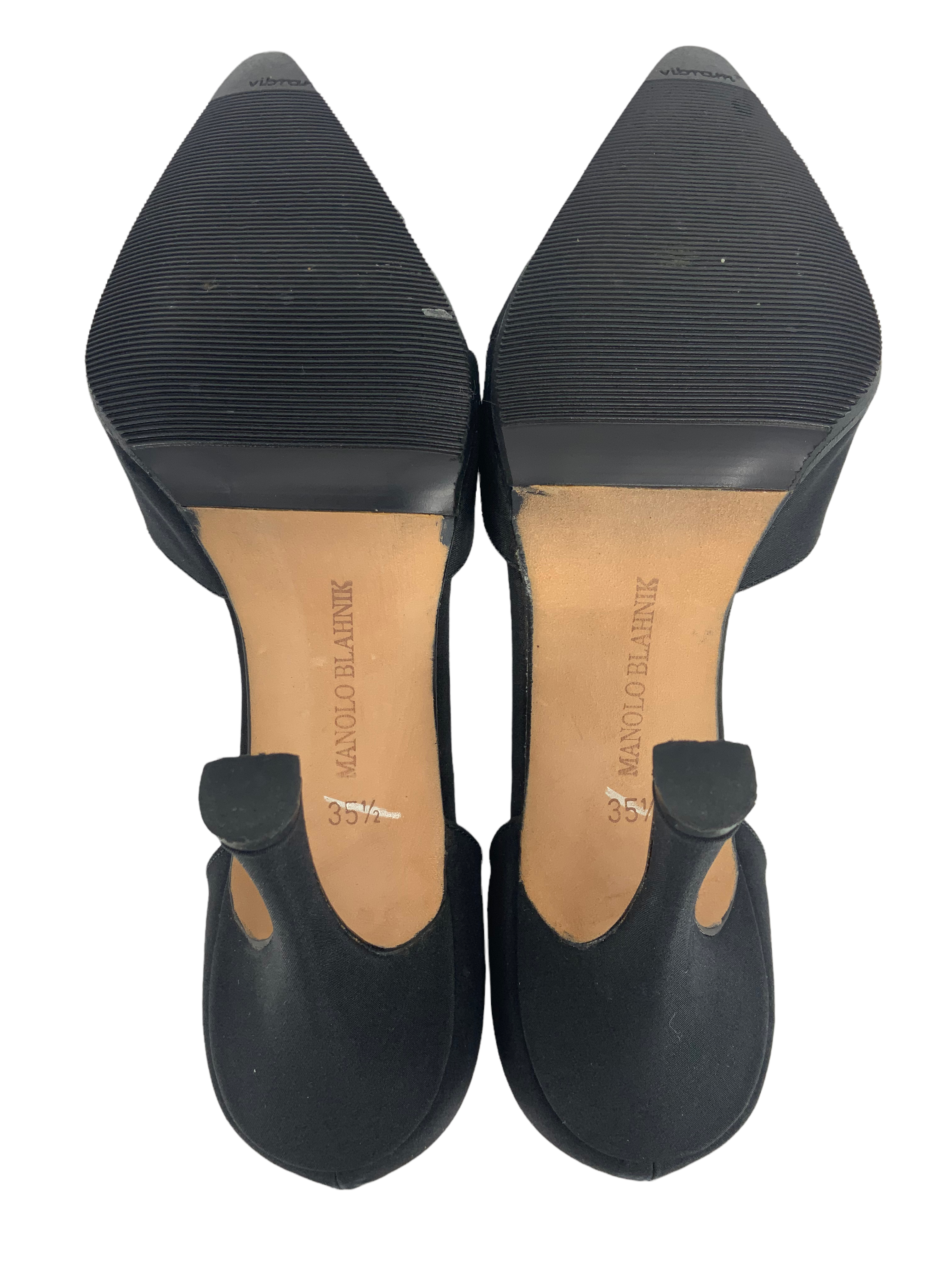 Manolo Blahnik Butterfly Silk Pumps Women's Size 5.5 - Elegant High Heel Shoes for Weddings, Parties & Special Occasions