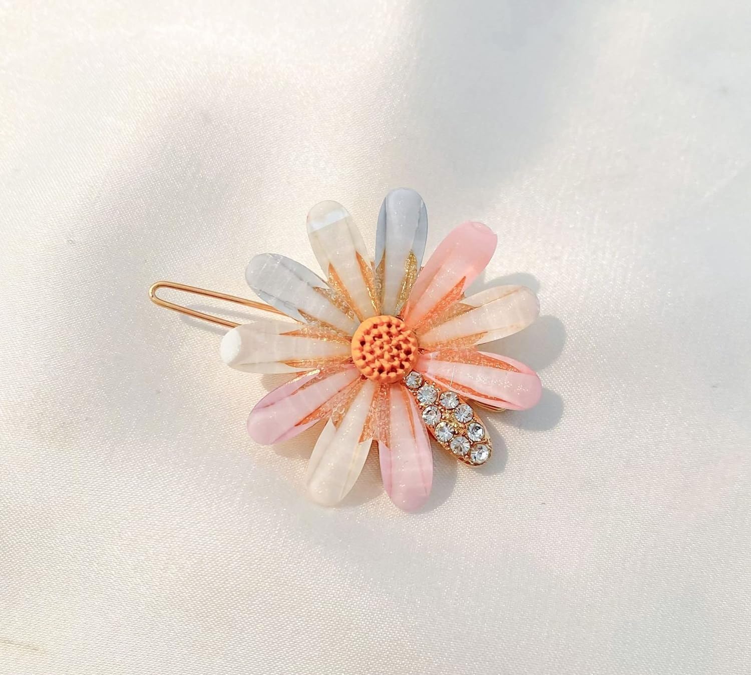 MODINITY Korean Fashion Flower Lock Hair Clip Set - 4 Pcs Hair Accessories for Women & Girls - Perfect for School, Parties & Daily Styling