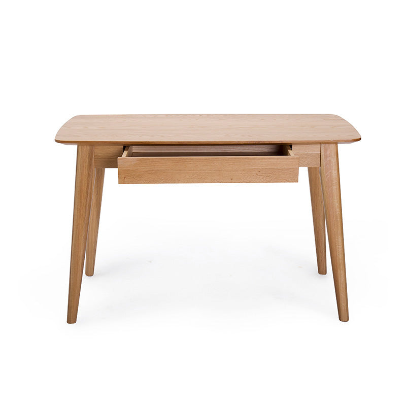 JAREL 47-Inch Natural Wood Study Desk for Home Office - Perfect for Small Spaces, Remote Work & Online Learning