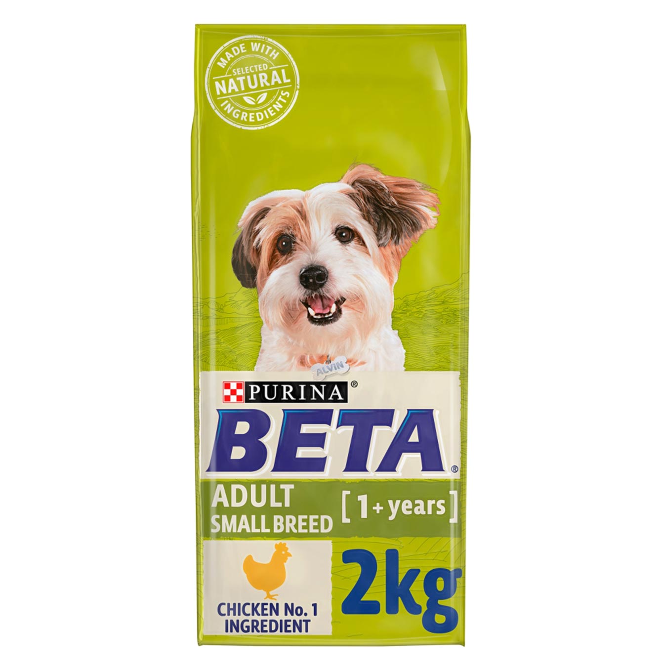 Purina Beta Adult Small Breed Dry Dog Food with Chicken - 2KG (4.4 lbs) - High Protein Nutrition for Small Dogs - Perfect for Daily Feeding & Active Lifestyles