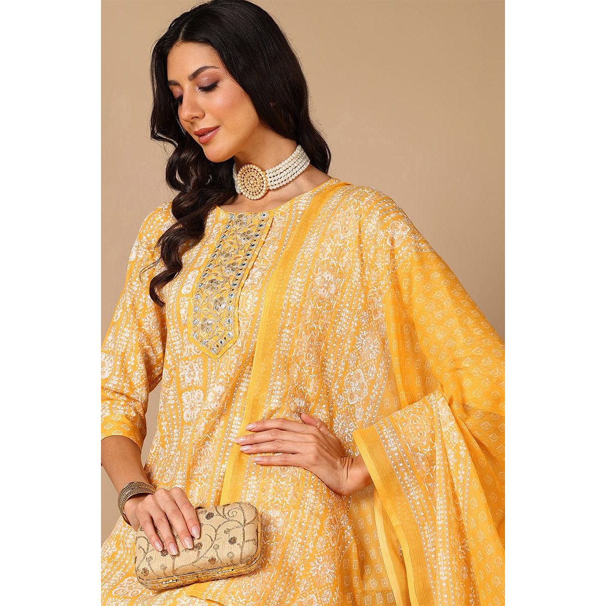 Stylish Yellow Cotton Kurta Set for Women | Festive & Party Wear | Comfortable Ethnic Outfit for Diwali, Weddings & Special Occasions