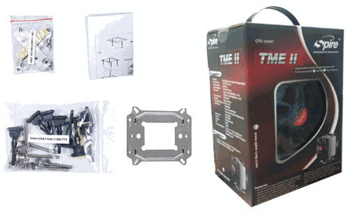 Spire TME II TherMax Eclipse II SP984B1 V2 Universal CPU Cooler with 2 PWM Fans - High Performance Cooling for Gaming PC, Workstation, and Overclocking