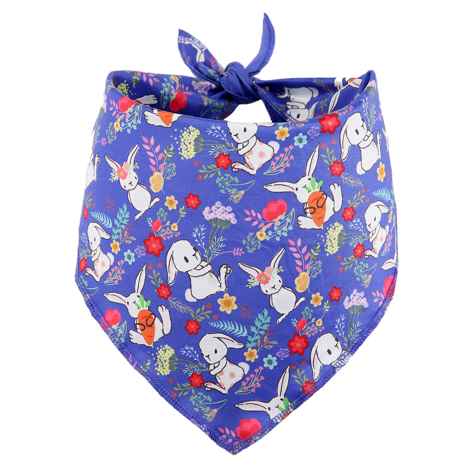 Easter Dog Bandana 2 Pack - Cute Triangle Pet Bibs & Scarf for Small, Medium & Large Dogs and Cats | Perfect for Easter Photos, Holiday Parties & Seasonal Pet Accessories