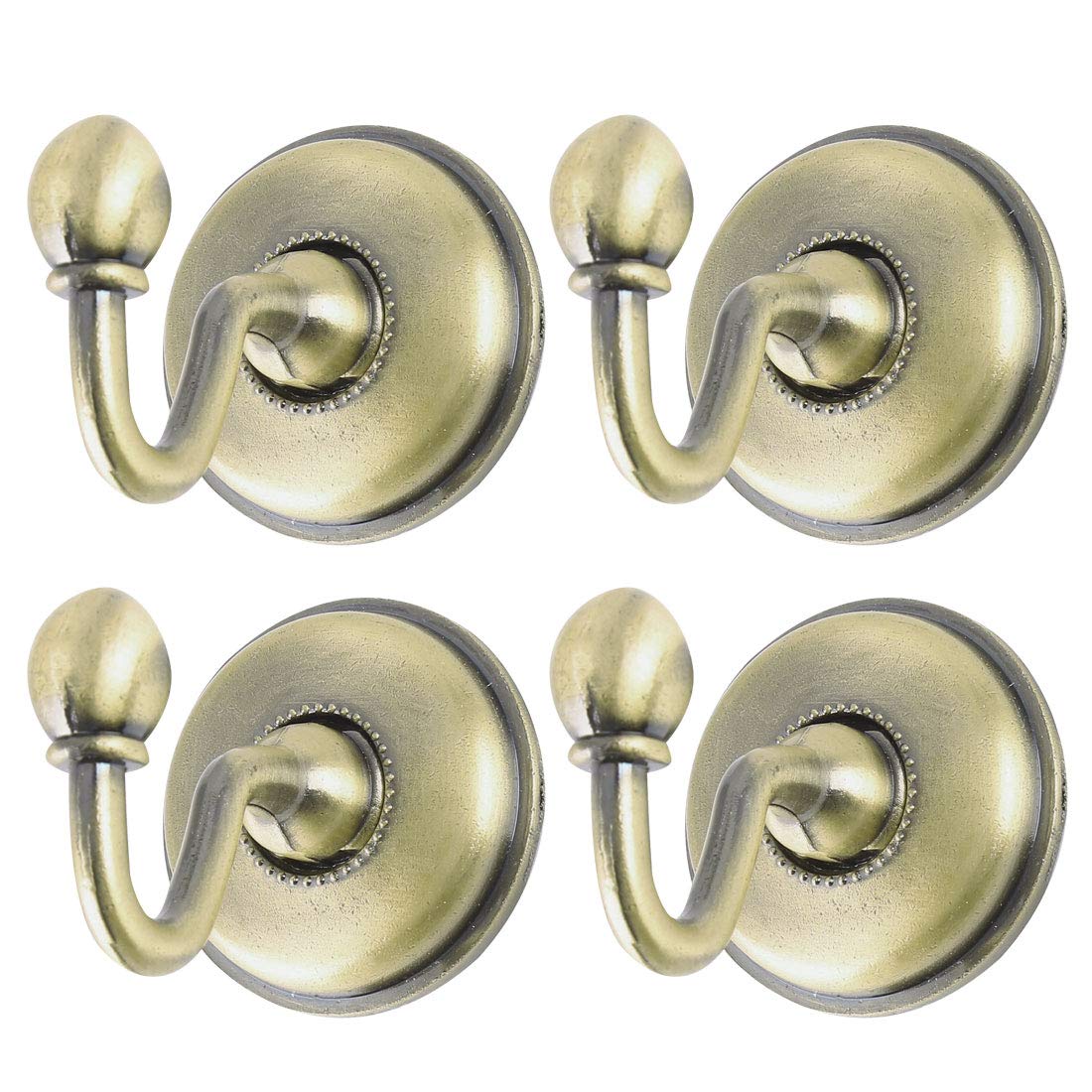 Vintage Zinc Alloy Curtain Tieback Hooks - Set of 4 Bronze - Perfect for Window Drapery & Wall Decor