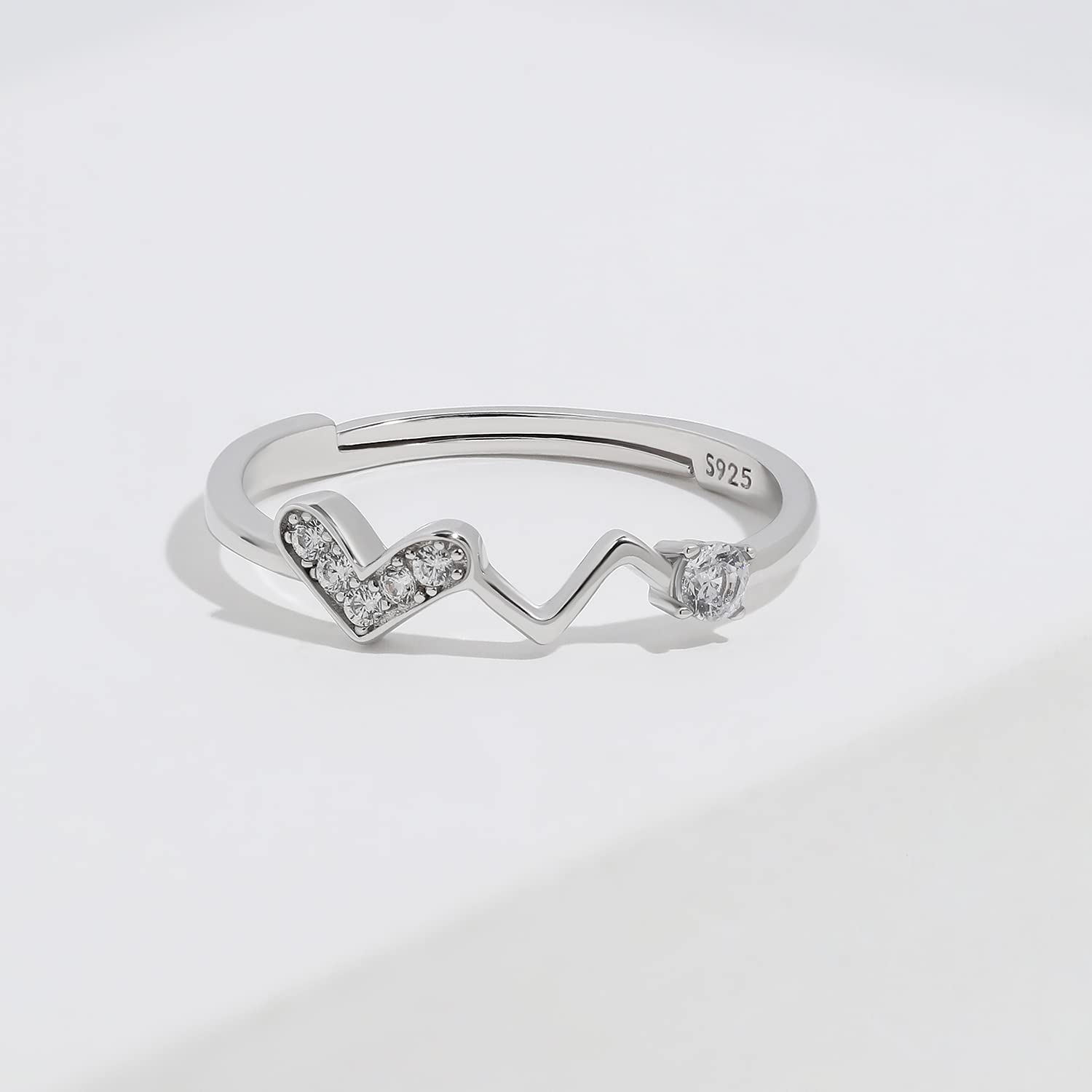 Meissa Silver Rings for Women - Adjustable Stackable Love Rings for Teen Girls, Cute Dainty Midi Rings | Perfect for Everyday Wear, Gifts, and Layering Jewelry