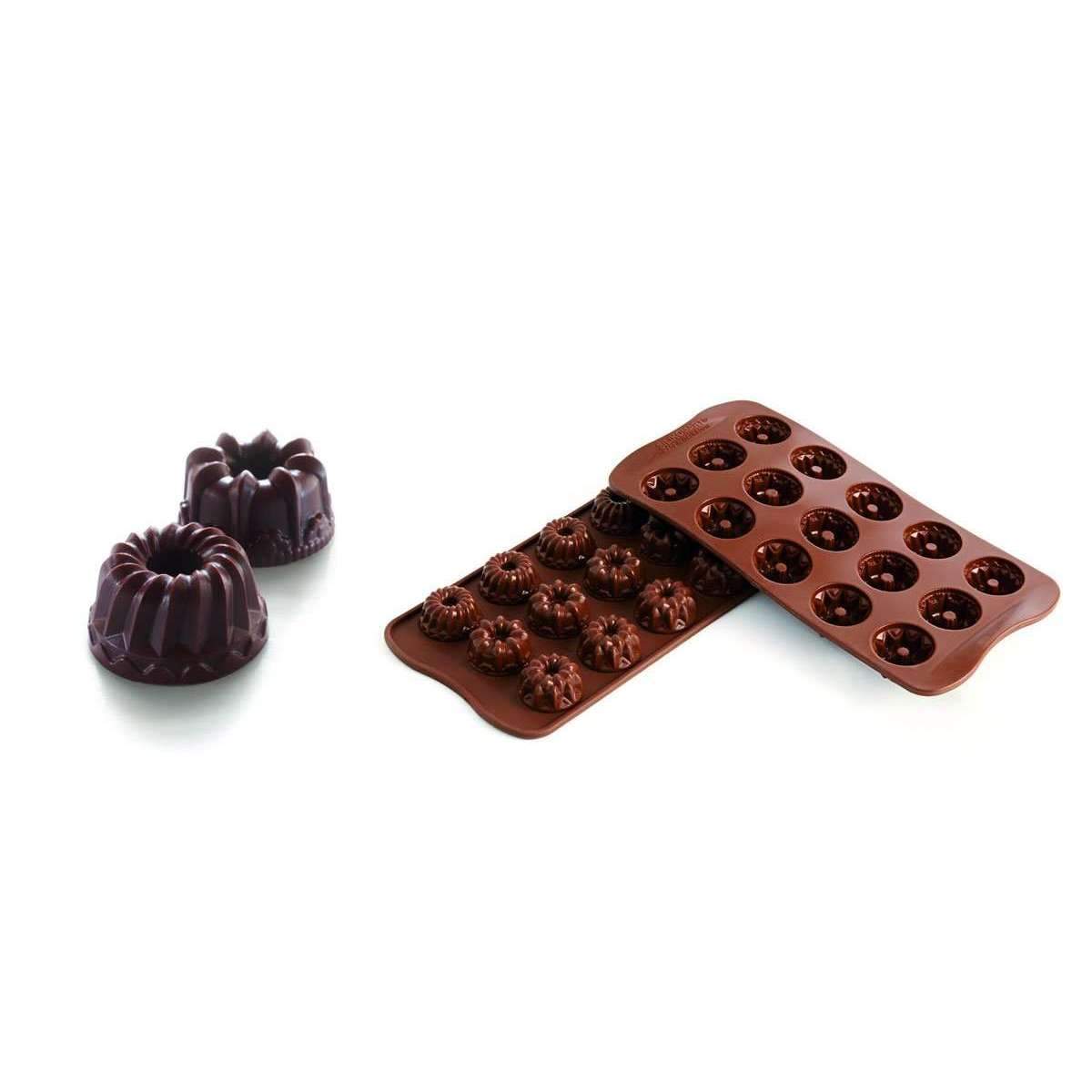 Premium Silikomart™ Fantasia Chocolate Silicone Mold - 8 Cavity Baking Molds for Chocolate, Candy, Ice Cubes & Desserts - Perfect for Holidays, Parties & DIY Treats