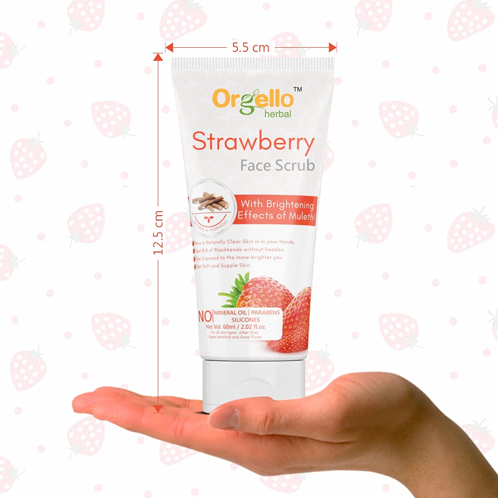 Organic Neem Face Wash 100ml + Vitamin C Body Lotion 300ml + Strawberry Face Scrub 60ml | 3-Piece Skincare Set for Acne, Brightening & Exfoliation | Daily Facial Cleansing & Body Care Routine