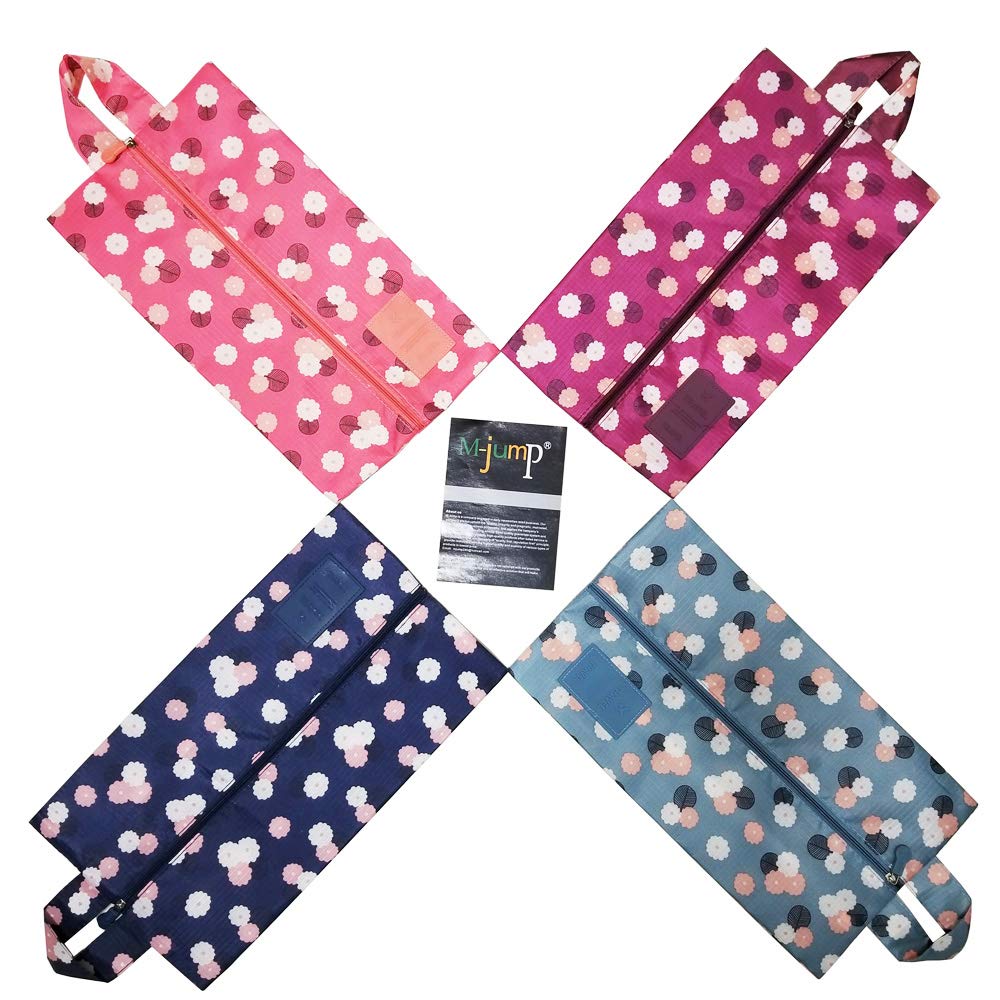 4 Pack Travel Shoe Bags - Breathable Shoe Storage Organizer for Men & Women | Portable Shoe Pouch with Handle | Perfect for Vacation, Gym, Work & Airplane Travel Accessories