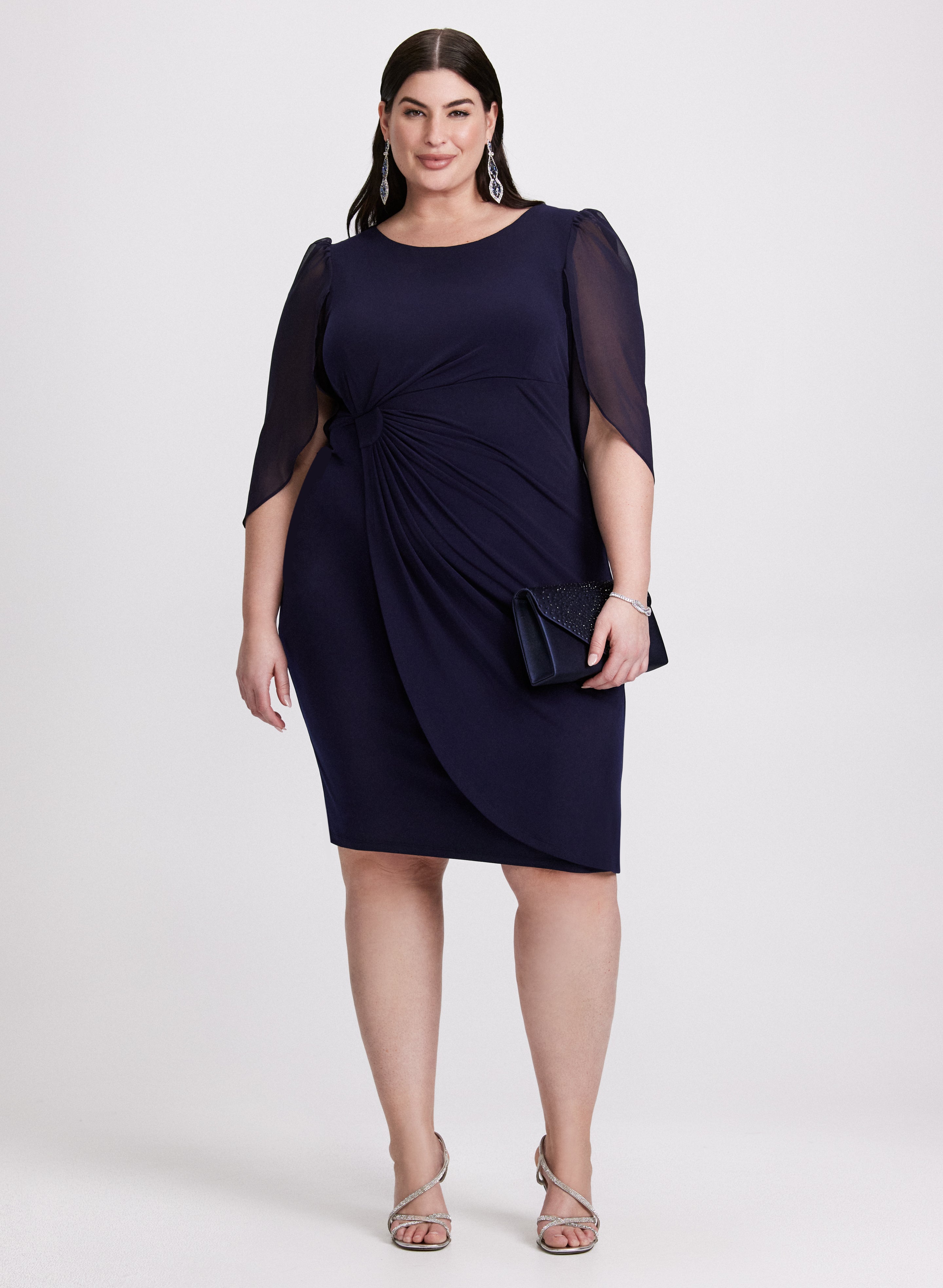 Elegant Chiffon Sleeve Dress for Women - Flowy Summer Party & Wedding Guest Dress - Perfect for Special Occasions, Date Nights & Beach Vacations