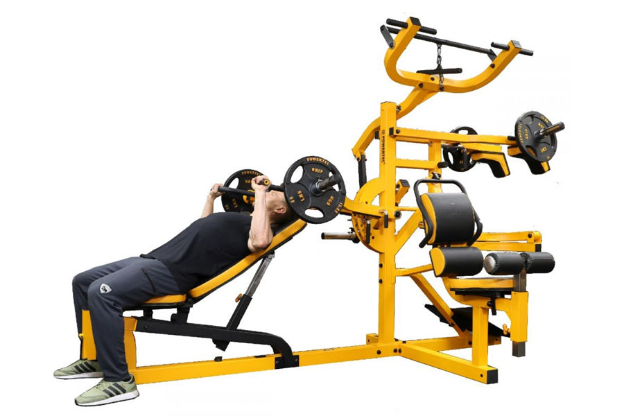 Powertec Workbench Multisystem Home Gym - Heavy Duty Strength Training Equipment for Full Body Workouts (Yellow) | Perfect for Home Gym, Garage Workouts & Fitness Enthusiasts