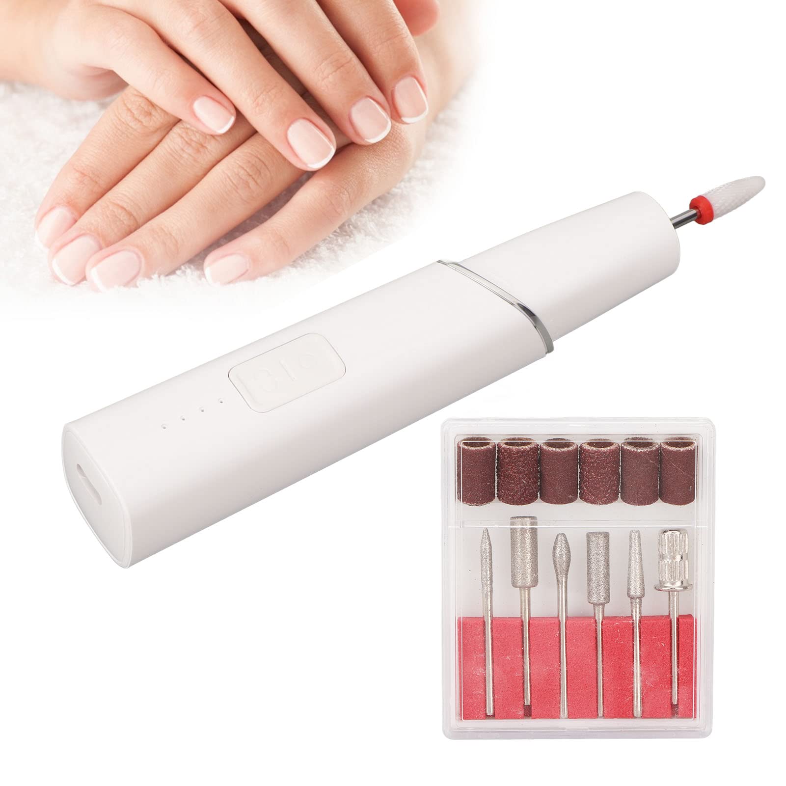 Professional Electric Nail Drill Kit - High Speed Nail Grinder & File for Acrylic, Gel, and Press On Nails - Perfect for Home Manicures, Salon Use, and DIY Nail Art