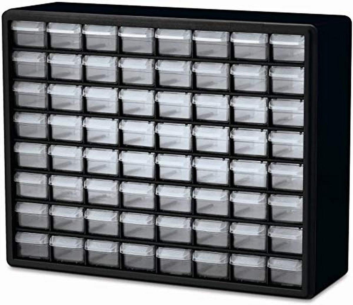 Akro-Mils 64 & 44 Drawer Plastic Storage Cabinet Organizer - Heavy Duty Stackable Parts Bin for Hardware, Crafts & Office Supplies - Perfect for Workshop, Garage & Home Organization