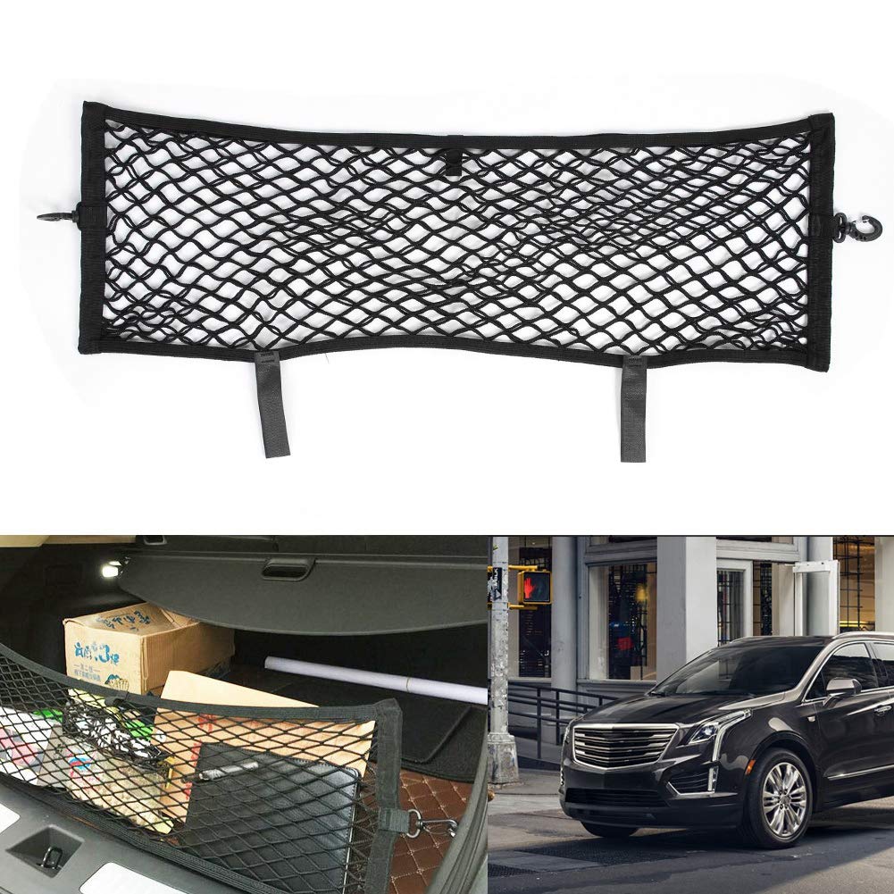 Aramox Car Trunk Organizer - Elastic Cargo Net with Double Layer Design for Secure Luggage Storage - Perfect for SUVs, Sedans, and Road Trips