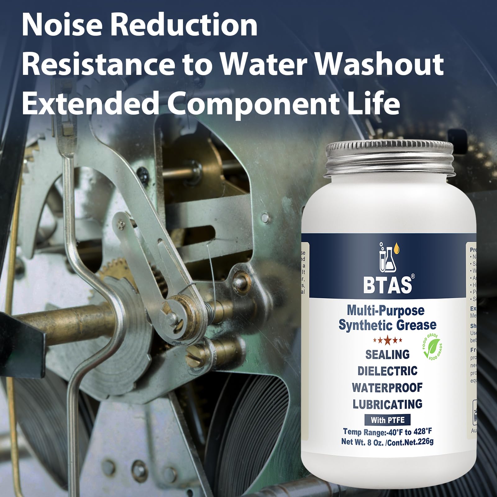 Dielectric Grease for Automotive Electrical Connectors - 8 oz PTFE Silicone Paste for Car Battery Terminals, Spark Plug Boots & Marine Electronics - Prevents Corrosion & Improves Conductivity - Ideal for Vehicle Maintenance & Marine Electrical Protection