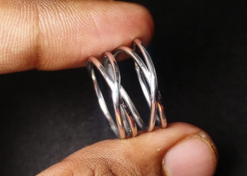 925 Sterling Silver Spiral Statement Ring - Handmade Boho Jewelry for Women - Perfect for Parties, Weddings & Everyday Wear