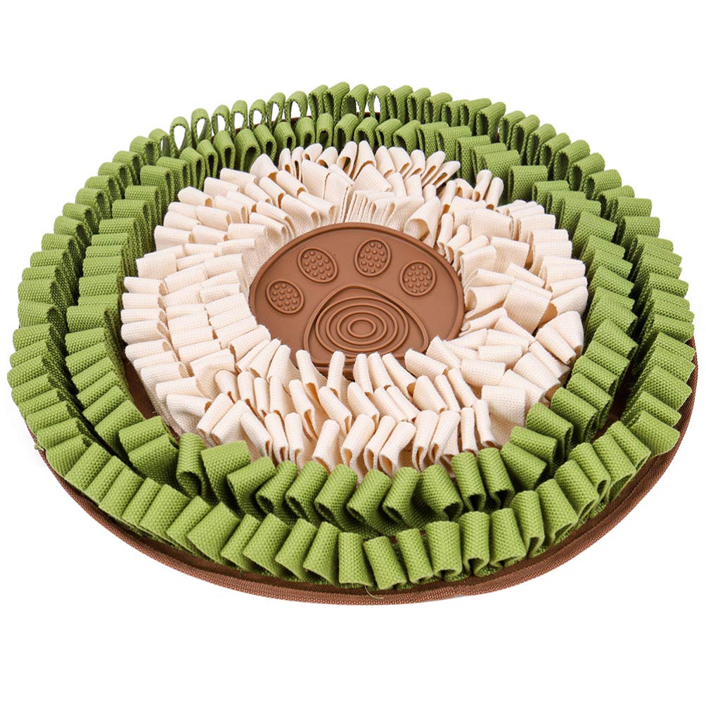 Balacoo Puppy Puzzle Toy - Snuffle Mat for Dogs, Interactive Pet Training Blanket & Chew Toy - Encourages Foraging Skills, Mental Stimulation & Slow Feeding - Light Green Dog Enrichment Toy for Small & Medium Breeds (Perfect for Indoor Play, Anxiety Relief & Mealtime Fun)