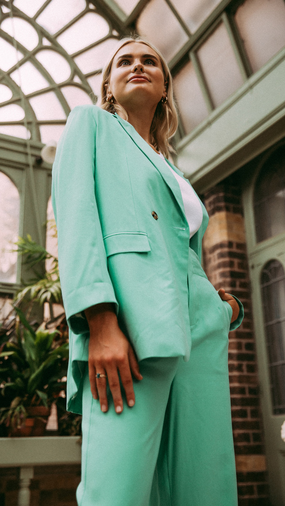 Elm Rihannon Women's Blazer Jacket - Classic Meadow Green Formal Coat for Office, Business, and Special Occasions