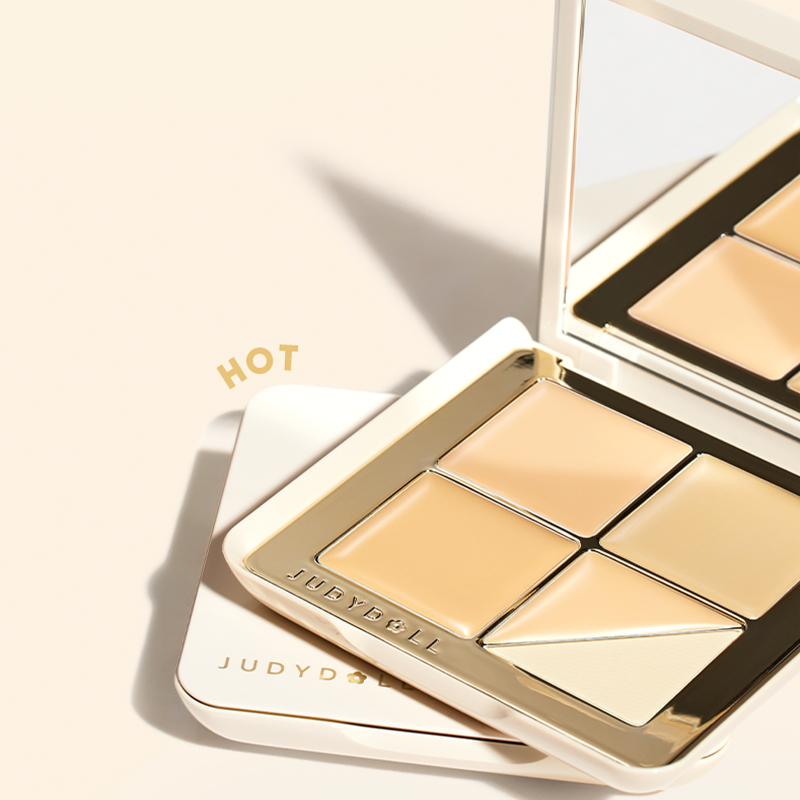 Judydoll Cloudy Seamless Concealer Palette - Creamy Full Coverage Makeup for Dark Circles & Blemishes - Perfect for Daily Makeup & Professional Contouring