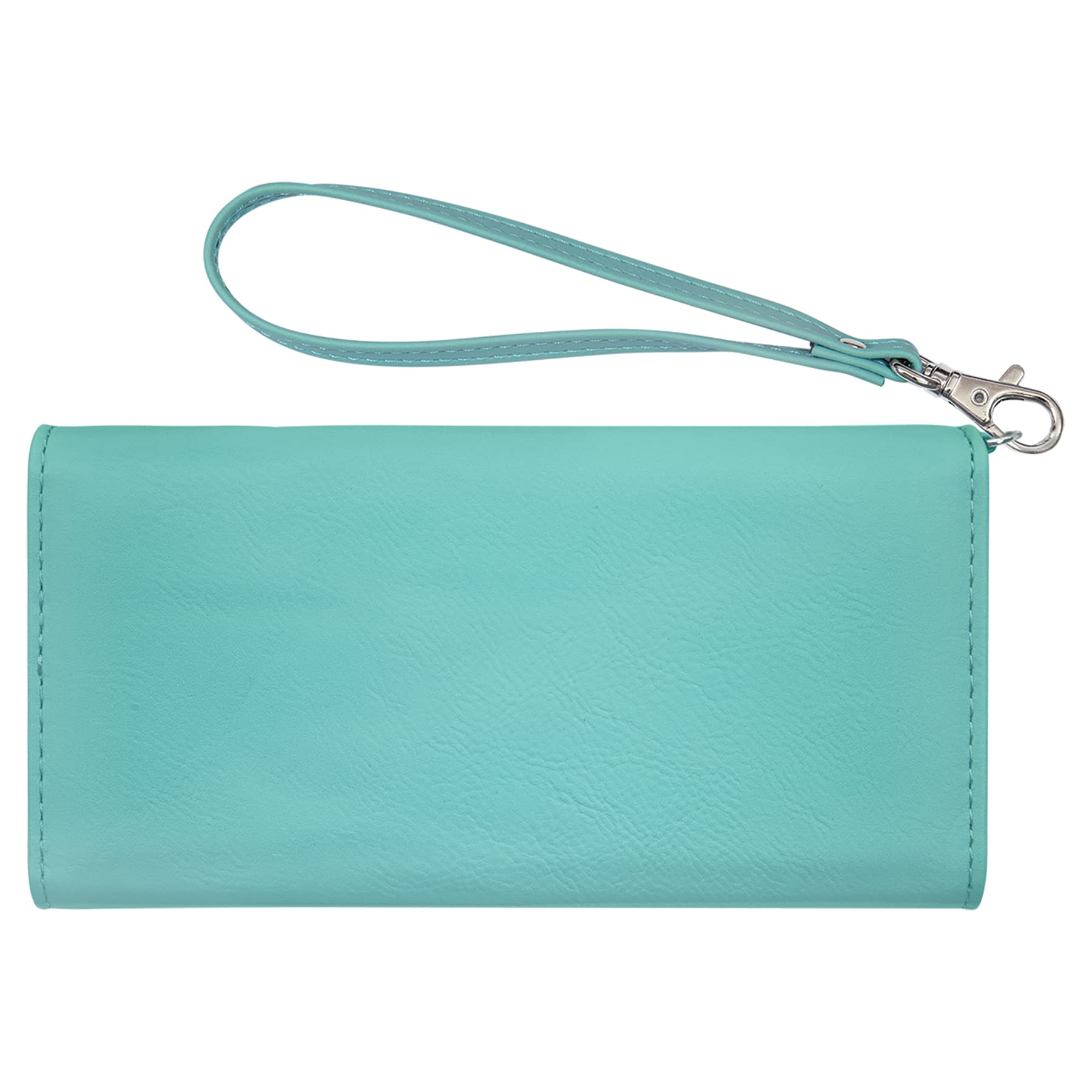 Personalized Women's Leatherette Zip Wallet with Laser Engraving - Custom Wristlet Clutch for Everyday Use, Travel & Gifts
