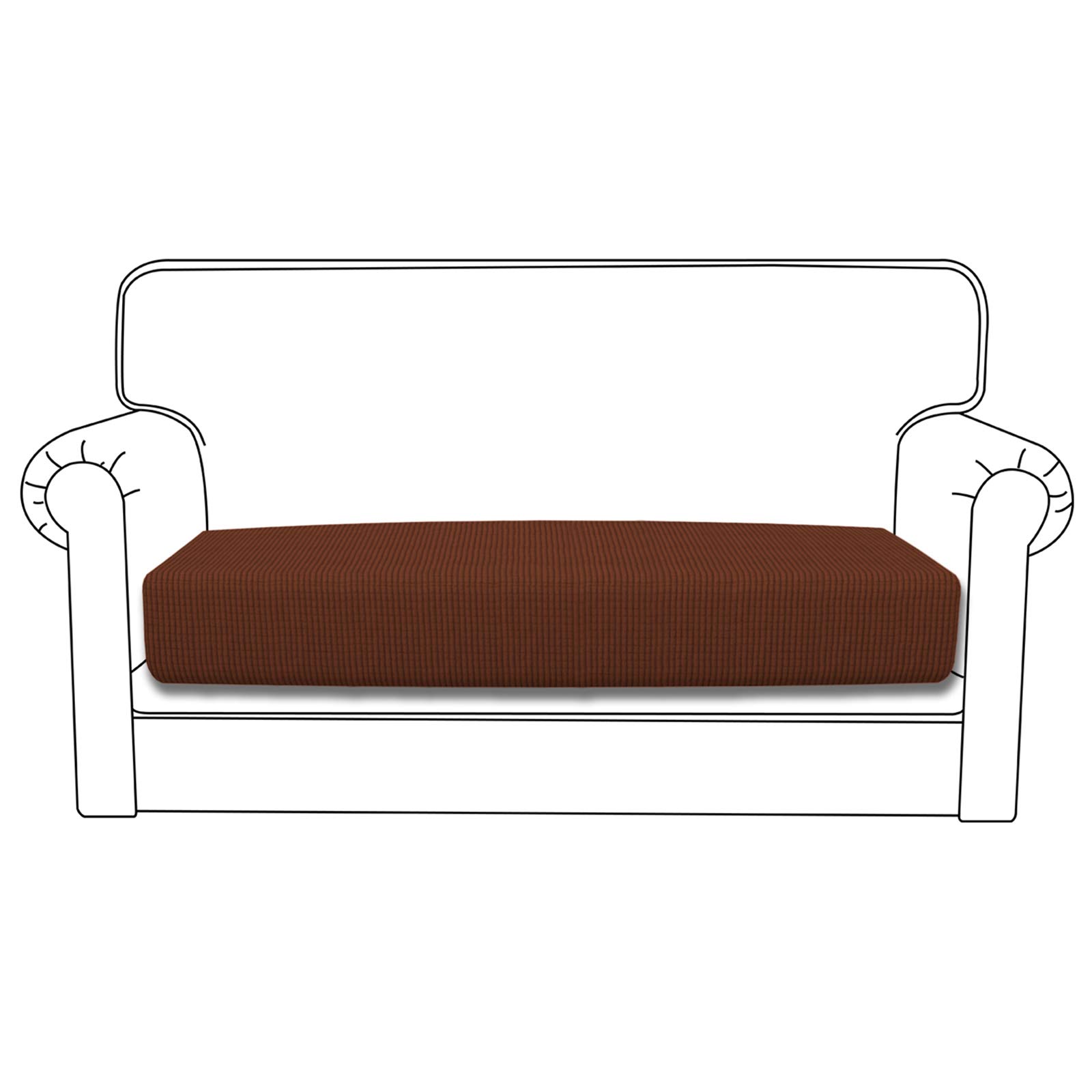 Stretch Loveseat Cushion Cover - Soft Elastic Sofa Slipcover Protector for Furniture (Fits Loveseat & Coffee) - Perfect for Living Room, Bedroom & Home Decor
