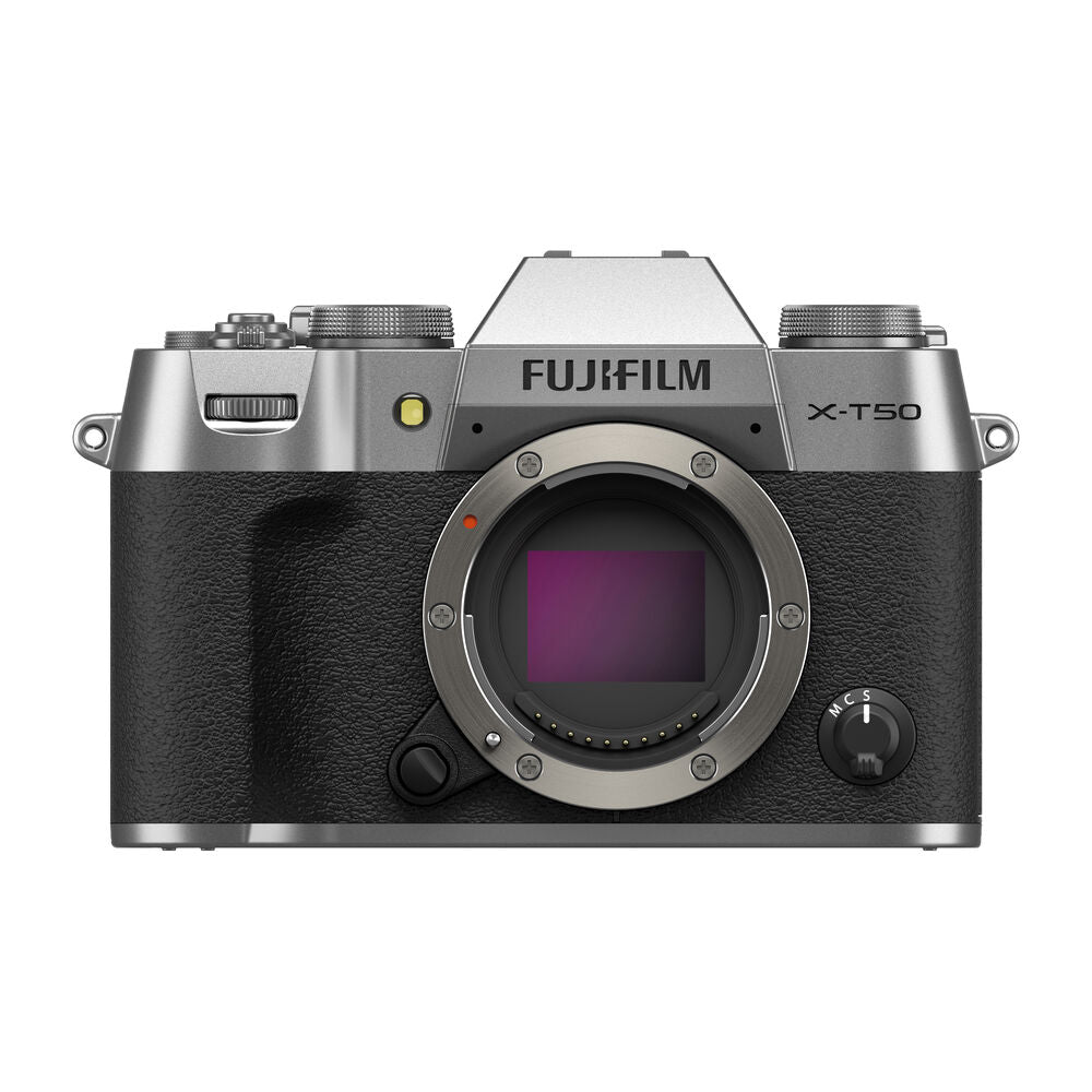 FUJIFILM X-T50 Mirrorless Digital Camera with 26.1MP APS-C Sensor - Silver | Compact Travel & Street Photography Camera for Vloggers & Content Creators