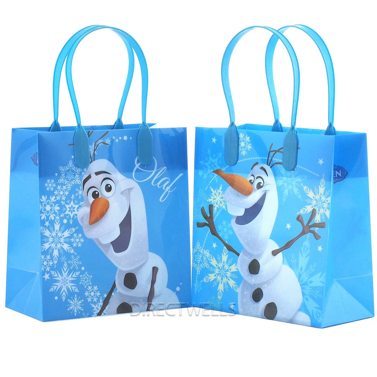 Disney Frozen Olaf Blue Premium Quality Reusable Party Favor Gift Bags - 12 Pack for Birthday Parties, Baby Showers & Holiday Celebrations