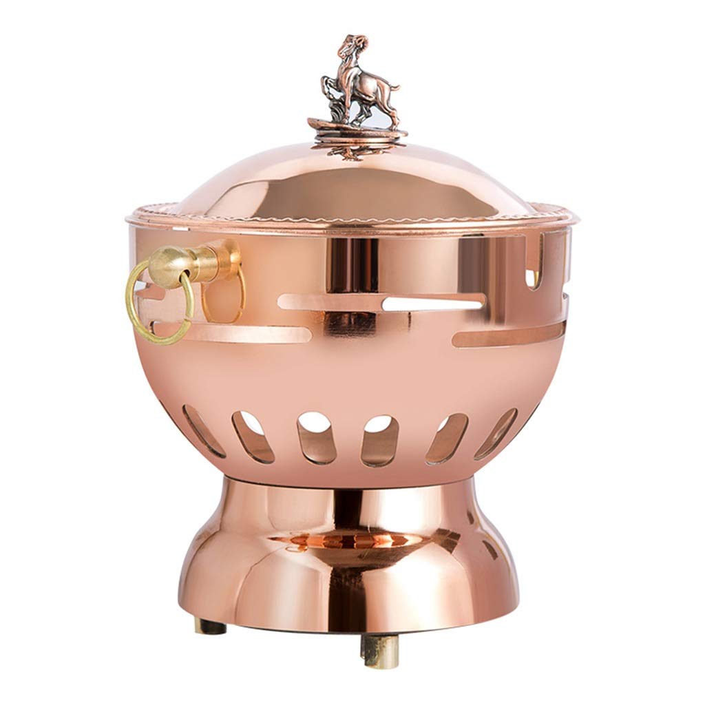 Electric Fondue Pot Set - Small Sheep Shape with Lid, Anti-Rust & Leak-Proof Split Metal Design, Easy to Clean (Metallic, 15.5×15.5×20cm) - Perfect for Romantic Dinners, Family Gatherings & Holiday Parties