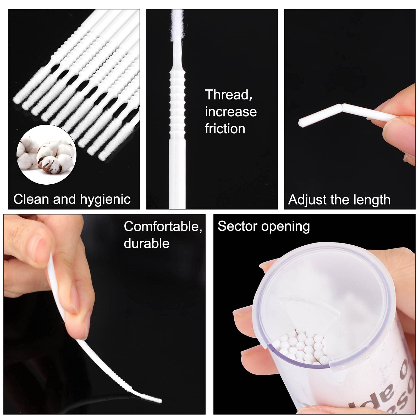 200 Pieces Disposable Micro Brush Applicators - Eyelash Extension Removal Tools, Mini Cotton Swab Brushes for Makeup, Nail Art & Personal Care (White) - Perfect for Eyelash Extensions, Makeup Touch-ups & Precision Cleaning