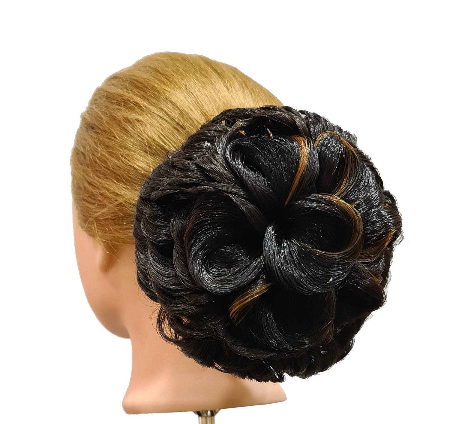 Foreign Holics Bun Maker Hair Accessories - Black Hair Scrunches & Bun Extensions for Women | Perfect for Workouts, Yoga & Everyday Hairstyles