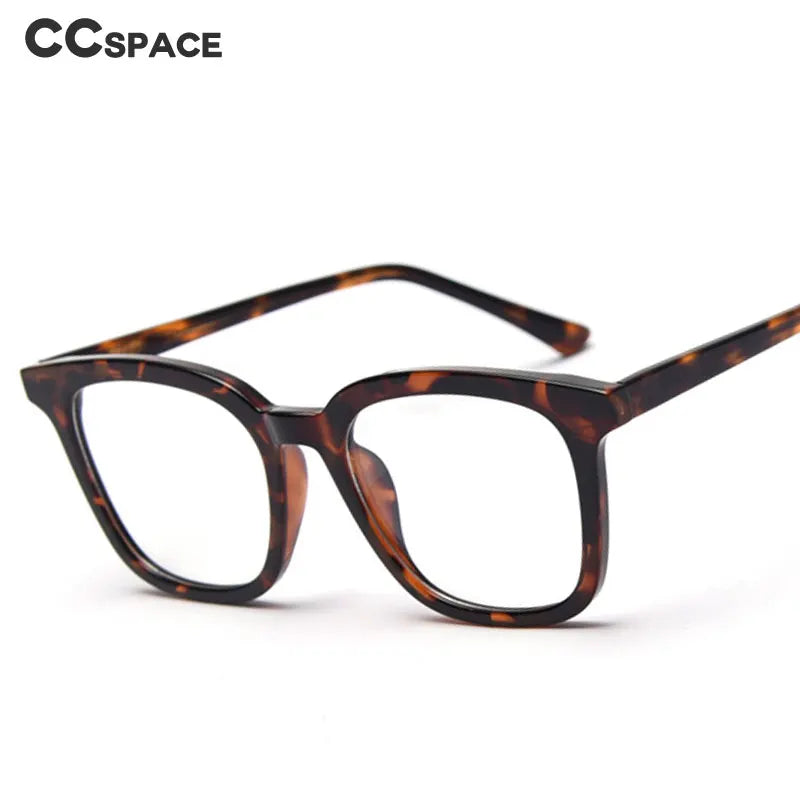 CCspace Unisex Full Rim Square TR90 Titanium Frame Eyeglasses 49863 - Lightweight & Durable Glasses for Work, Reading & Everyday Wear
