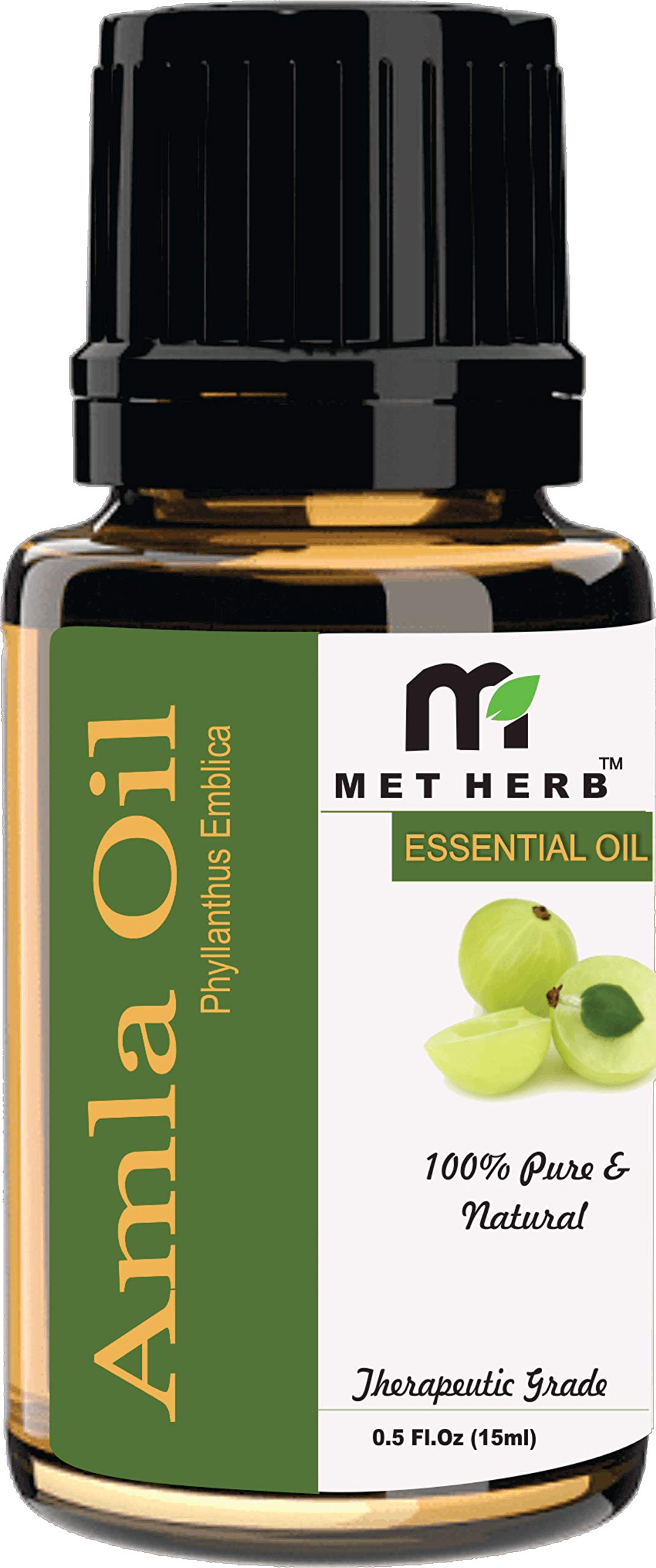 Pure Amla Essential Oil - 100% Natural & Undiluted for Skin Care, Hair Growth & Scalp Health (15ml) - Perfect for Aromatherapy, Massage & DIY Beauty Recipes