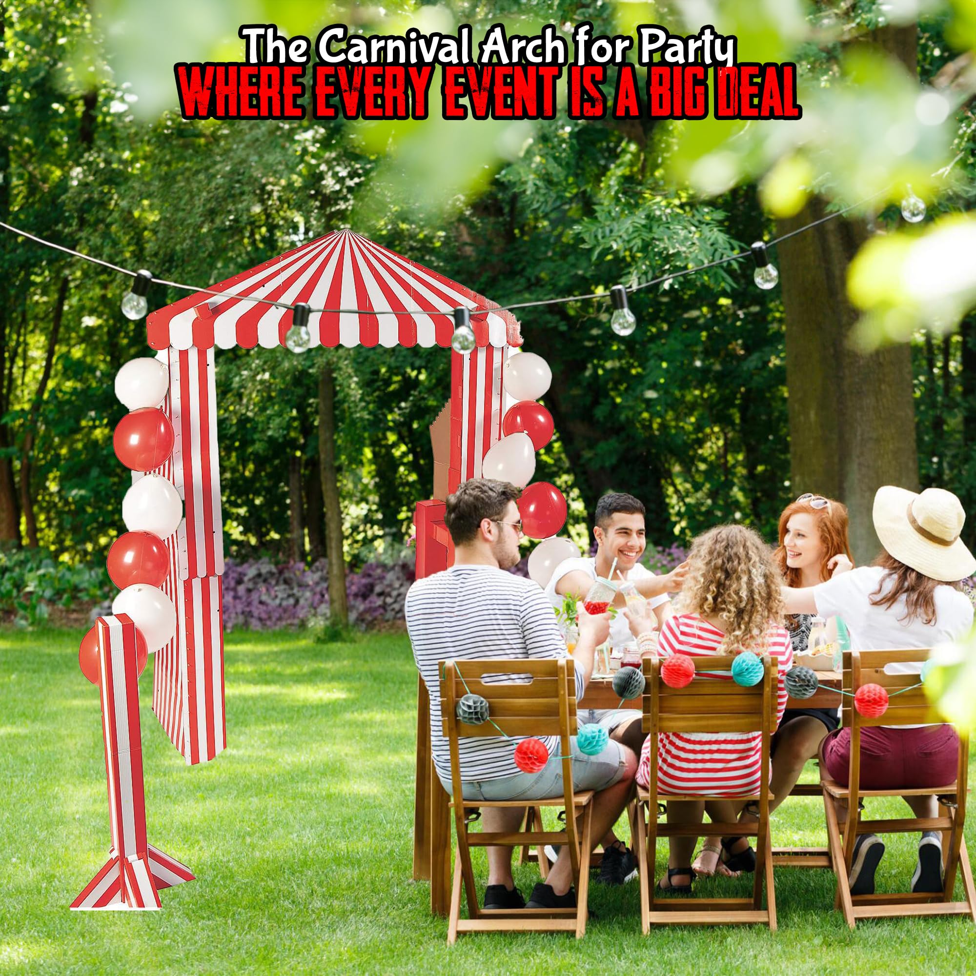 Carnival Party Arch - Large Decorative Archway for Birthday, Wedding & Event Decorations - 1 Piece Fun Express