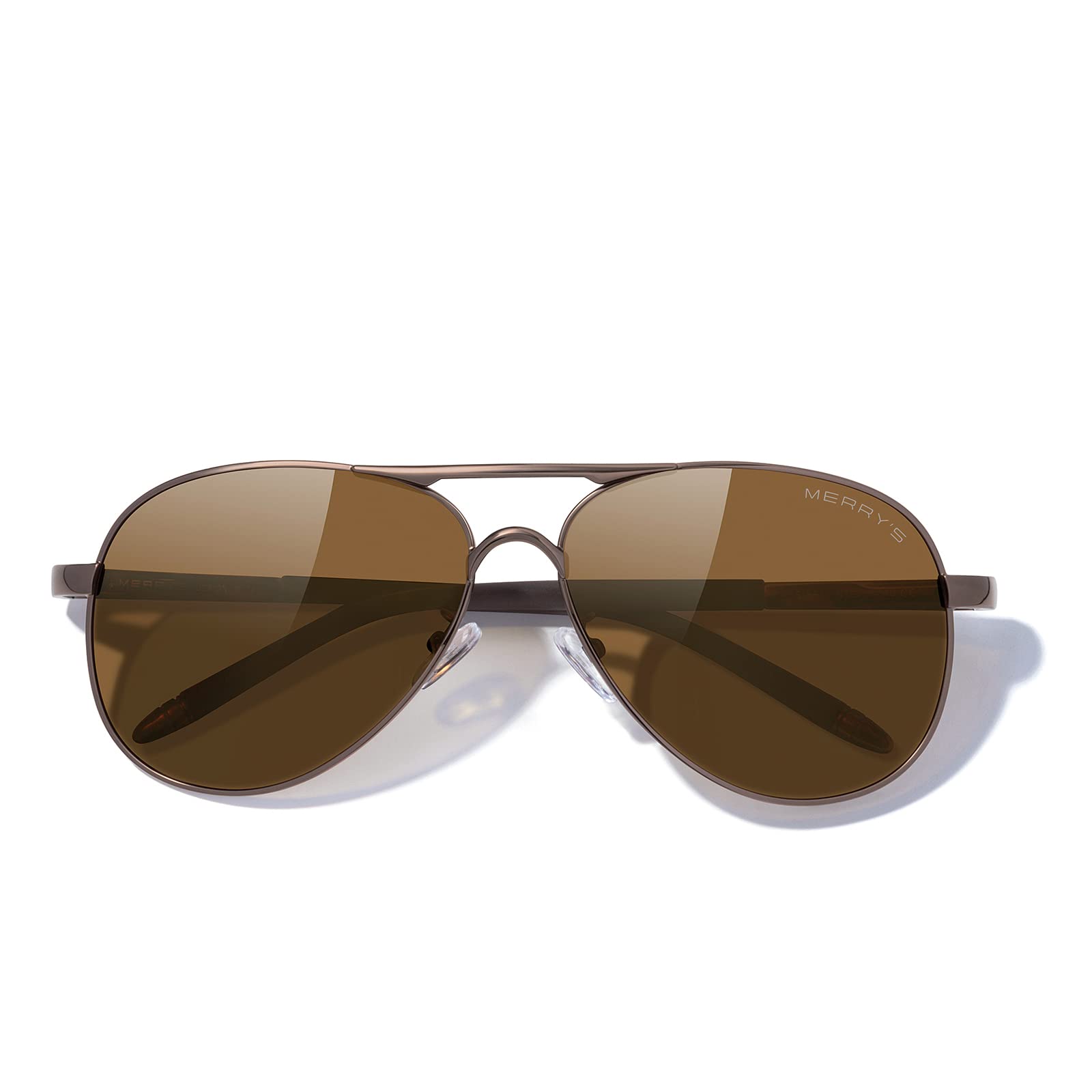 Stylish Aviator Sunglasses for Men & Women - Polarized UV400 Protection for Driving & Outdoor Activities - MERRY'S S8513