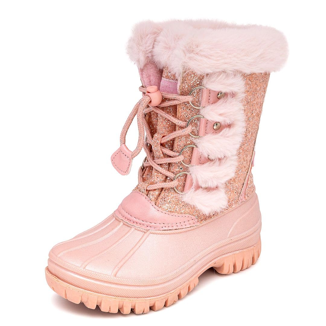 London Fog Girls' Icelyn Cold Weather Snow Boots - Warm Lined Winter Boots for Toddler & Youth - Perfect for Snow Days, School & Outdoor Play