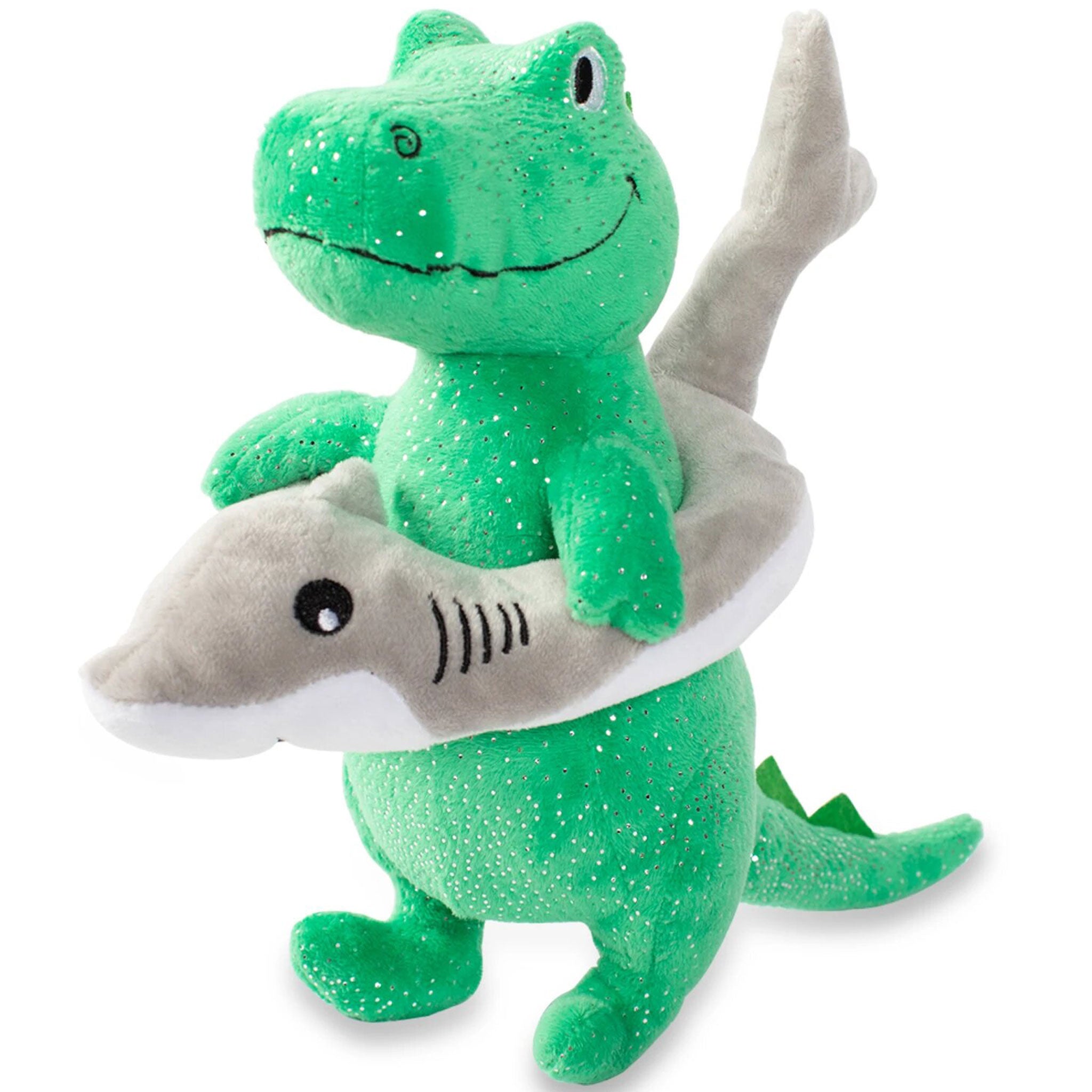 Shark Week T-Rex Dinosaur Dog Chew Toy - Durable Rubber Puppy Chew for Aggressive Chewers, Interactive Play & Teeth Cleaning - Perfect for Large & Small Dogs