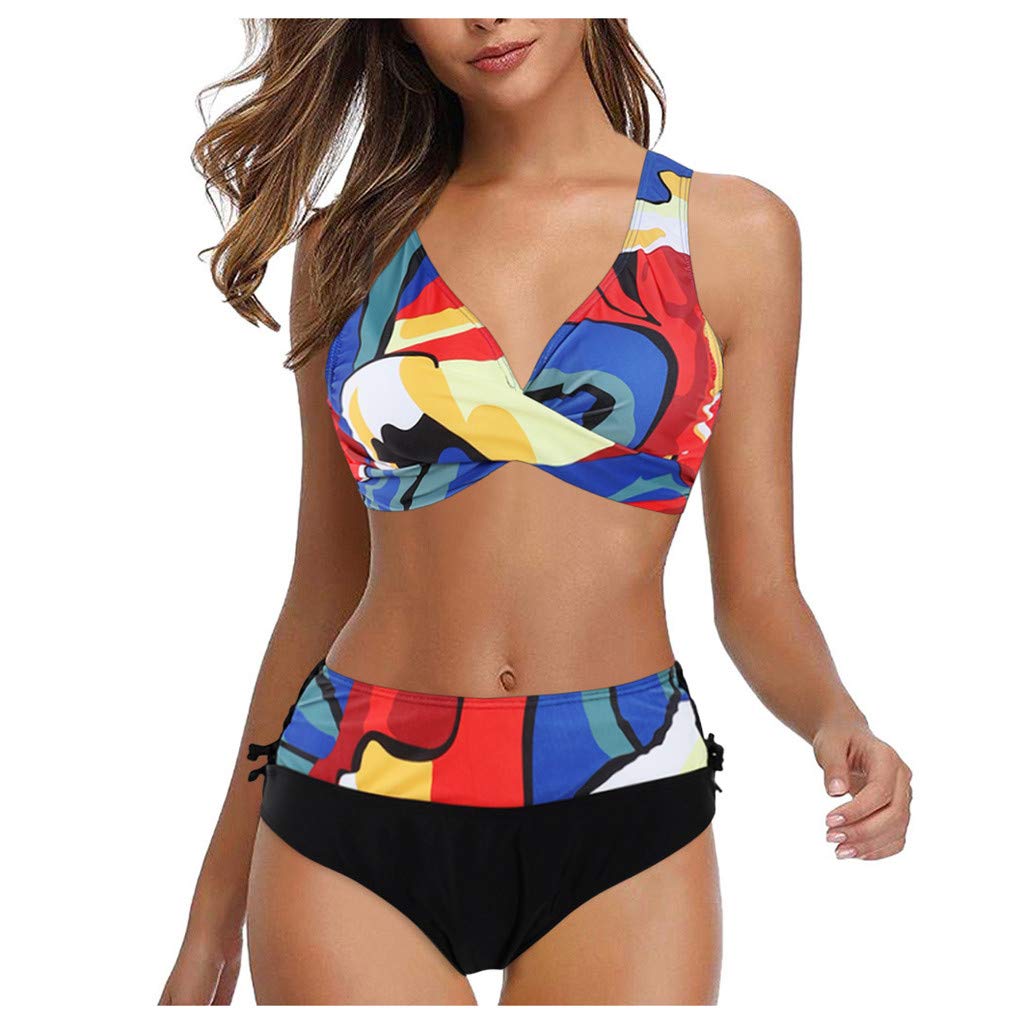 Women's One Piece Swimsuits - V Neck Monokini Bikini Set with Swim Pants | Tankini Bathing Suit & Swimdress for Beach, Pool & Vacation | Plus Size Swimwear