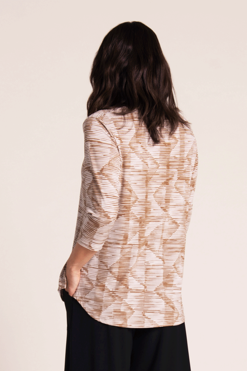 Sympli Go To Classic Relax Print Top - Comfortable & Stylish Women's Casual Blouse for Everyday Wear, Work & Weekend Outings