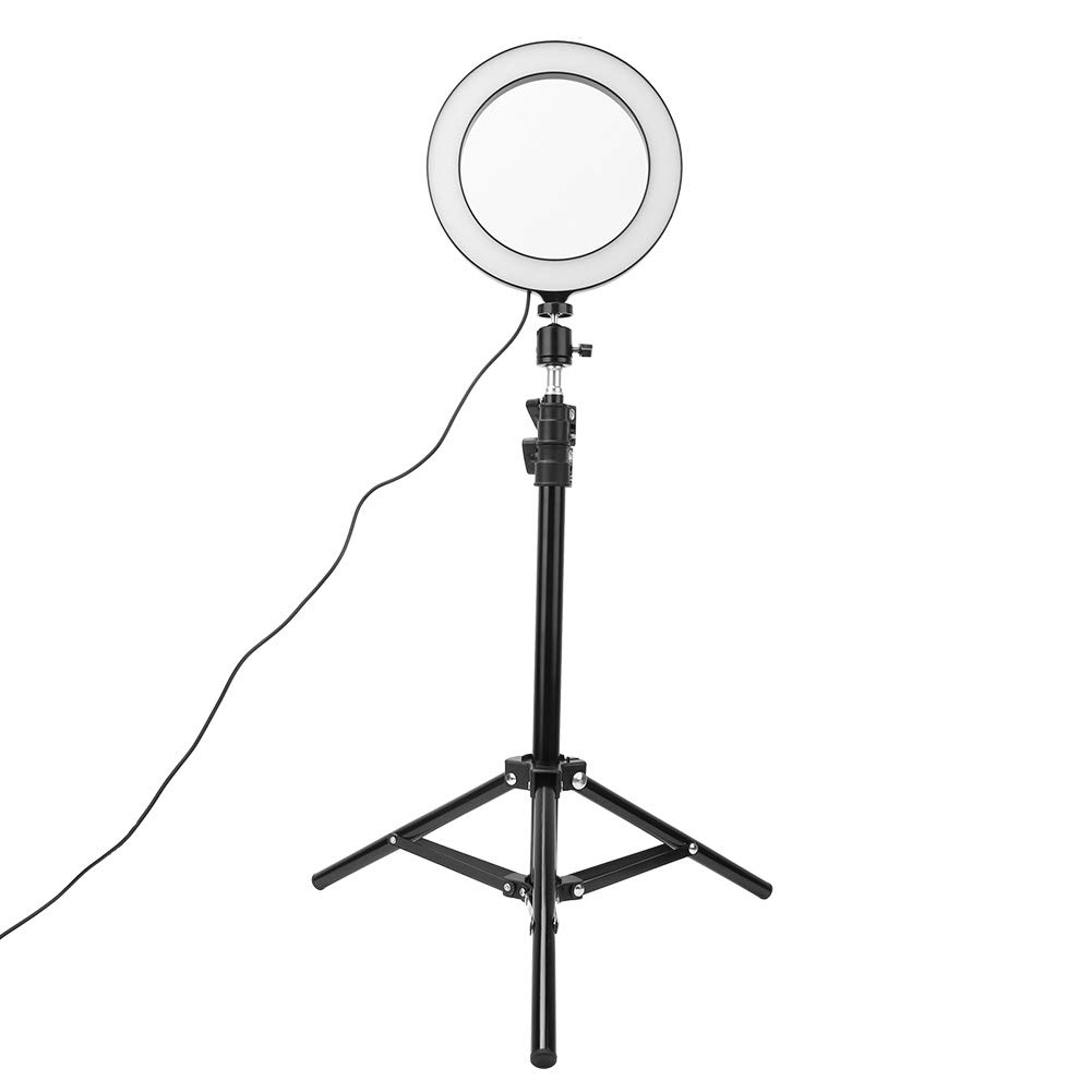 Dimmable LED Ring Light with Phone Holder - for Selfie, Makeup & Live Streaming